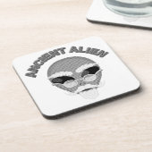 古代エイリアンヘッドニュースプリント コースター (左側)