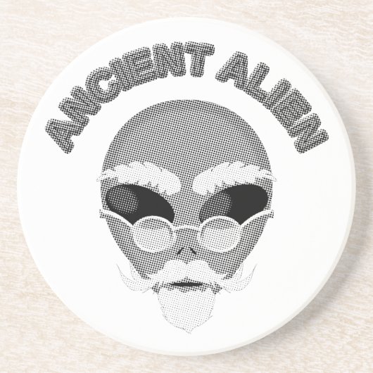 古代エイリアンヘッドニュースプリント コースター (正面)