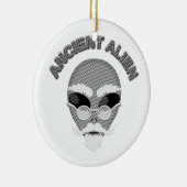 古代エイリアンヘッドニュースプリント セラミックオーナメント (右)