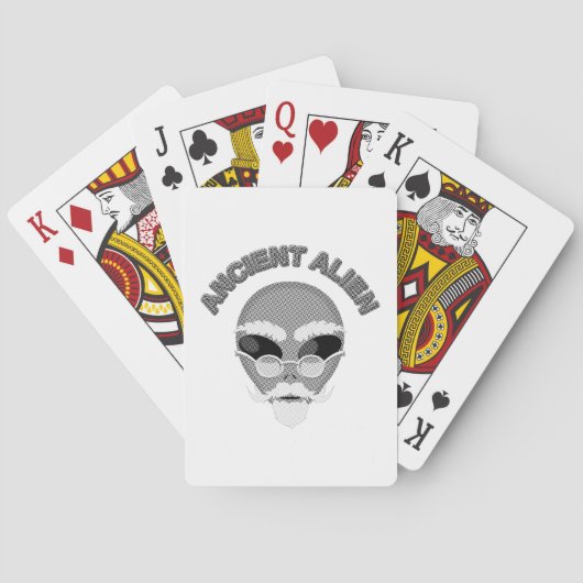 古代エイリアンヘッドニュースプリント トランプ (裏面)