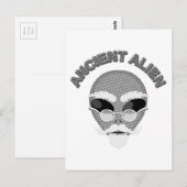 古代エイリアンヘッドニュースプリント ポストカード (正面/裏面)