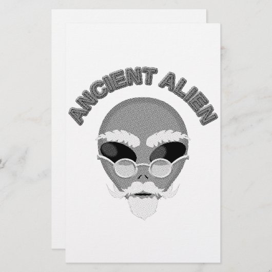 古代エイリアンヘッドニュースプリント 便箋 (正面/裏面)