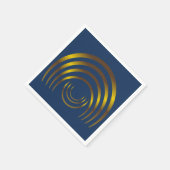 古代エイリアンミステリーサークル金ゴールド スタンダードカクテルナプキン (角)