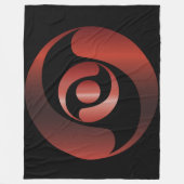 古代エイリアンミステリー赤ミステリーサークル フリースブランケット (正面)