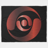 古代エイリアンミステリー赤ミステリーサークル フリースブランケット (正面(横))