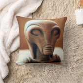 古代エイリアン像 クッション (ブランケット)