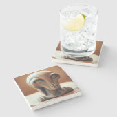 古代エイリアン像 ストーンコースター (横)