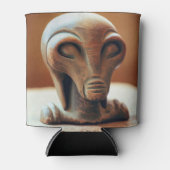 古代エイリアン像 缶クーラー (正面)
