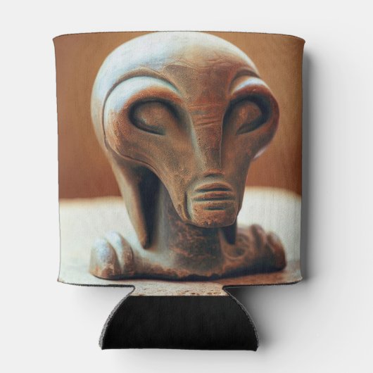 古代エイリアン像 缶クーラー (裏面)