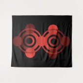 古代エイリアン赤エイリアンミステリーサークル タペストリー (正面(横))