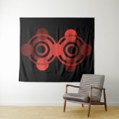 古代エイリアン赤エイリアンミステリーサークル タペストリー (インサイチュ(横))