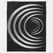 古代エイリアン銀のミステリーサークル フリースブランケット (正面)