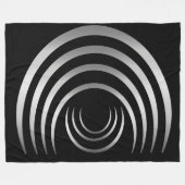 古代エイリアン銀のミステリーサークル フリースブランケット (正面(横))