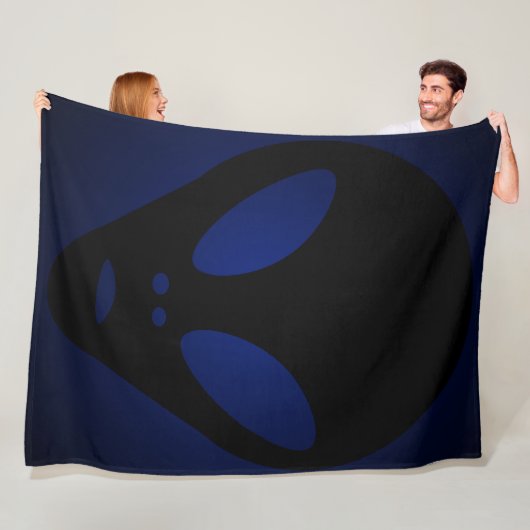 古代エイリアン顔 – ザグレー フリースブランケット (インサイチュ)