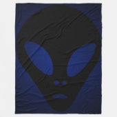 古代エイリアン顔 – ザグレー フリースブランケット (正面)