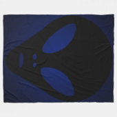 古代エイリアン顔 – ザグレー フリースブランケット (正面(横))