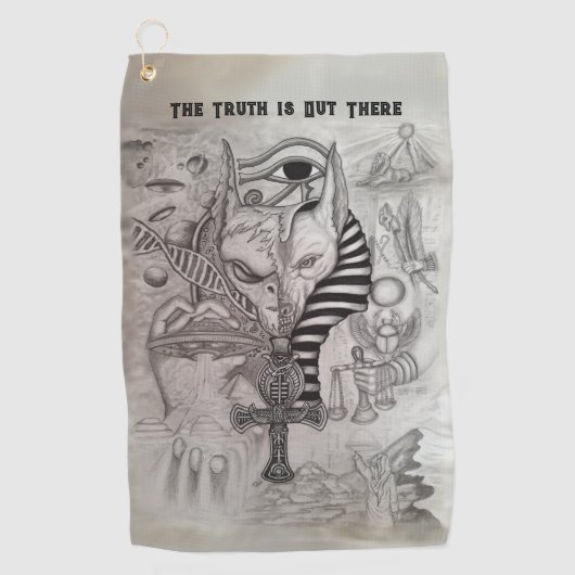 古代エイリアン、アヌビス ゴルフタオル (正面)