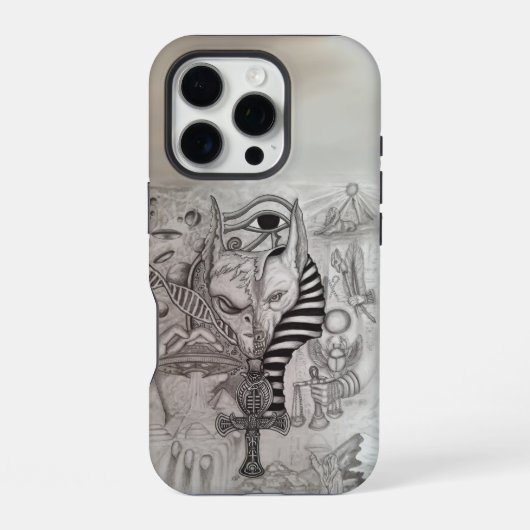 古代エイリアン、アヌビス iPhoneケース (裏面)