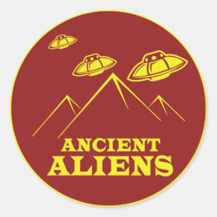 古代エイリアン- UFOs ラウンドシール