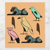 古代エギーの象形記号のウィリアム名 ワインラベル (シングルラベル)