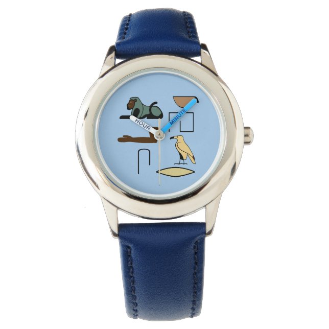 古代エギーの象形記号のチャールズ名 腕時計 (正面)