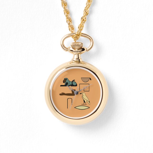 古代エギーの象形記号のチャールズ名 腕時計 (正面)