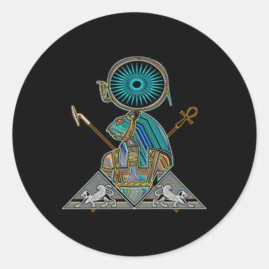 古代エジサイケデリックプトの聖幾何学セク ラウンドシール (正面)