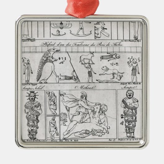 古代エジプトおよびペルシャ語 メタルオーナメント (正面)