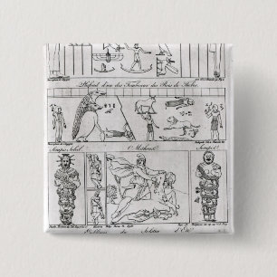 古代エジプトおよびペルシャ語 缶バッジ