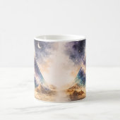古代エジプトにインスパイアされた宇宙ピラミッド コーヒーマグカップ (中央)