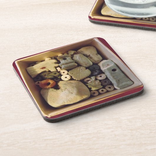 古代エジプトのお守りのコースターの箱 コースター (左側)