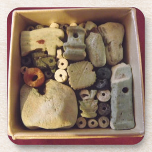 古代エジプトのお守りのコースターの箱 コースター