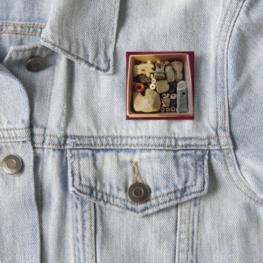 古代エジプトのお守りの箱、バッジ 缶バッジ (インサイチュ)