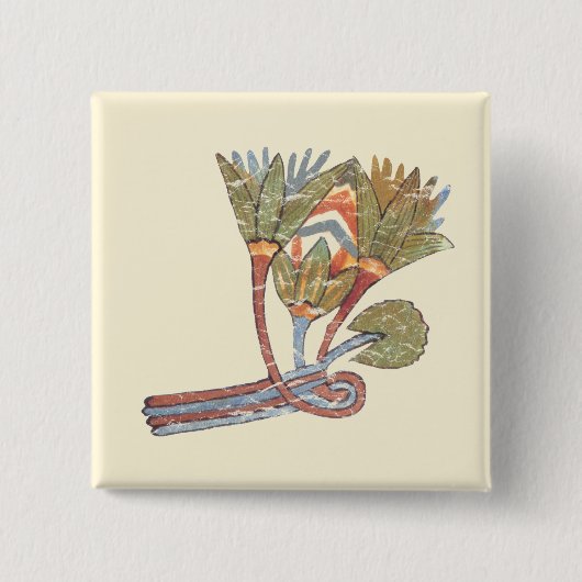 古代エジプトのはすの花 缶バッジ (正面)