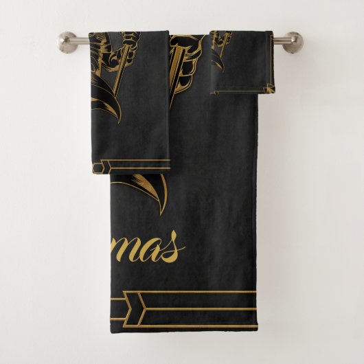 古代エジプトのアヌビス。 バスタオルセット (インサイチュ)