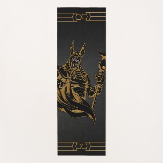 古代エジプトのアヌビス。 ヨガマット (正面)