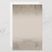 古代エジプトのアートグラデーション象形文字 便箋 (正面/裏面)