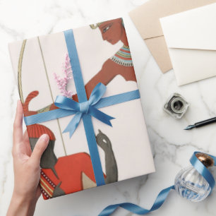 古代エジプトのアートパターンラッピング紙 ラッピングペーパー