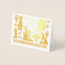 古代エジプトのエジプトのグラフィックコラージュありがとう 箔カード