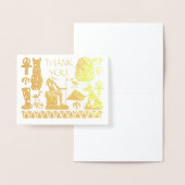 古代エジプトのエジプトのグラフィックコラージュありがとう 箔カード (ディスプレー)