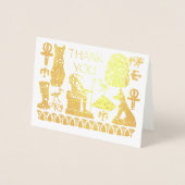 古代エジプトのエジプトのグラフィックコラージュありがとう 箔カード (正面)