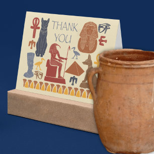 古代エジプトのエジプトのグラフィックコラージュ サンキューカード