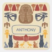 古代エジプトのエジプトのグラフィックコラージュ スクエアシール (正面)