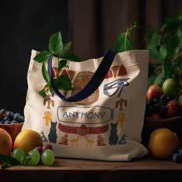 古代エジプトのエジプトのグラフィックコラージュ トートバッグ