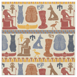 古代エジプトのエジプトのグラフィックコラージュ ファブリック