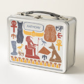 古代エジプトのエジプトのグラフィックコラージュ メタルランチボックス (正面)