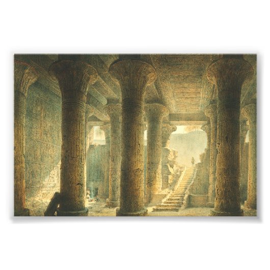 古代エジプトのエスナ神殿 フォトプリント (正面)