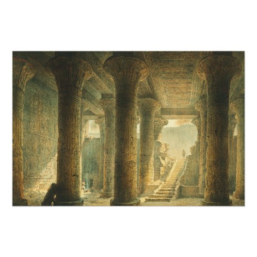 古代エジプトのエスナ神殿 ポスター (正面)