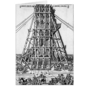 古代エジプトのオベリスクの建設