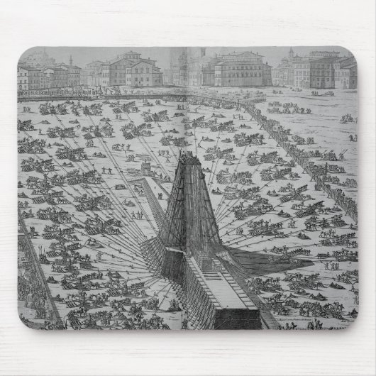 古代エジプトのオベリスクの建設 マウスパッド (正面)